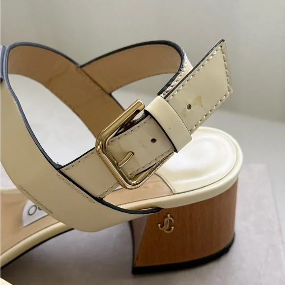 Jimmy Choo Jin Square Toe Sandals 45 mm size 37. - Picture 13 of 17